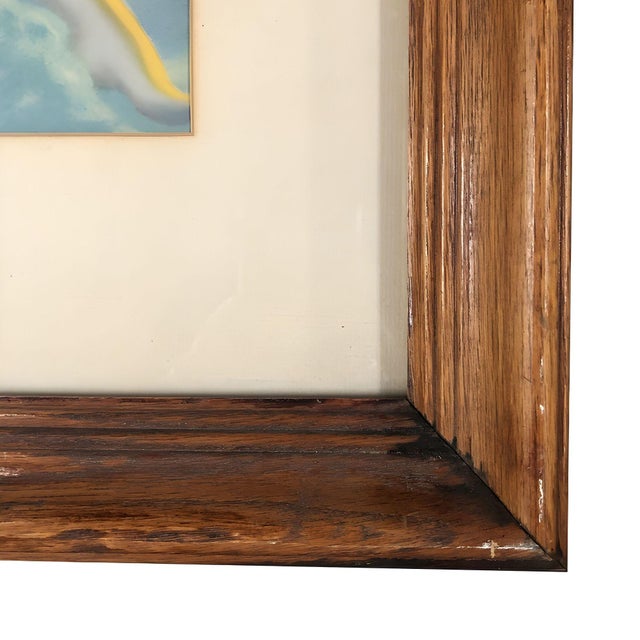 1950s Nude Female Figure at Blue Beach Lithograph by Earl Moran Framed For Sale In Los Angeles - Image 6 of 6