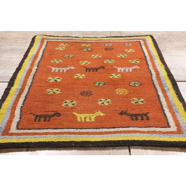 Vintage Tikdift Moroccan Rug - 03'05 X 05'03 For Sale - Image 9 of 10