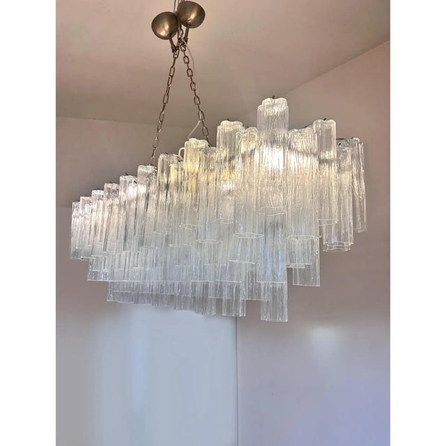 Rectangular Tronchi Murano Glass Burnished Chandelier by Simoeng For Sale - Image 8 of 10