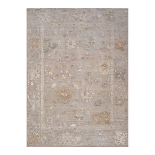 Oushak Wool Mocha Area Rug, 12' 3'' X 14'10'' For Sale