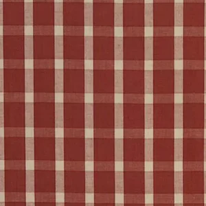 Schumacher Portsmith Check Fabric in Berry