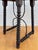 1920s Spanish Baroque Revival Oak Side Table with Barley Twist Legs and Iron Stretcher For Sale - Image 9 of 10