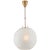 Alexa Hampton for Visual Comfort Signature Hailey Medium Round Pendant in Natural Brass with Frosted Glass For Sale
