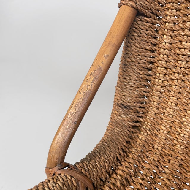 Vintage Italian Art Deco Chairs in Rattan, 1930s, Set of 4 For Sale - Image 15 of 18
