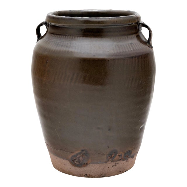 Glazed Chinese Kitchen Jar, c. 1900 For Sale