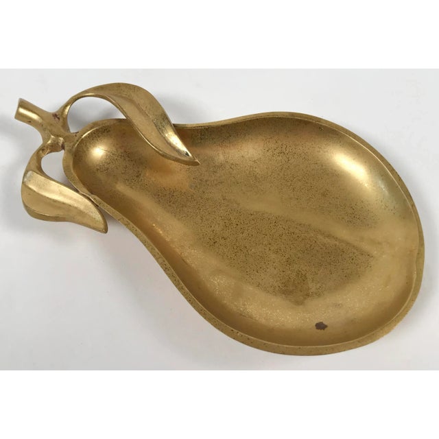 Figurative Brass Pear Catchall Dish For Sale - Image 3 of 5
