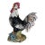 Vintage Italian Majolica Hand Painted Ardalt Rooster Figurine Floral Detail For Sale