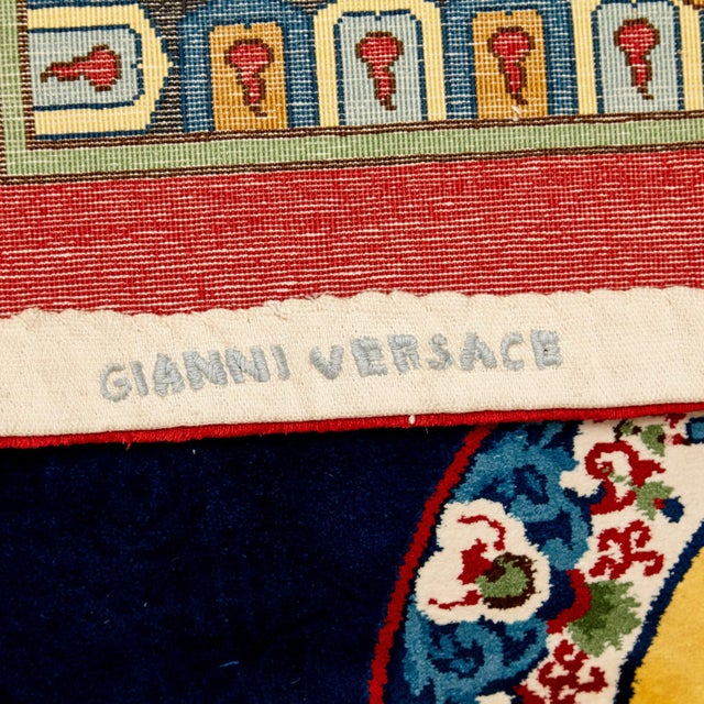 Italian Garden Silk Rug by Gianni Versace for Atelier Versace, 1980s For Sale - Image 10 of 17