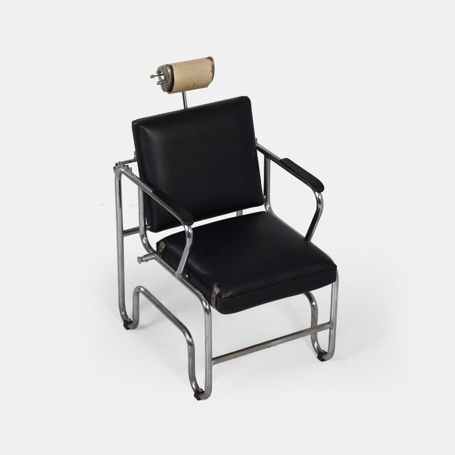 Bauhaus Adjustable Barber Chair by F.L. Vollemans & Zonen from Rotterdam, 1930 For Sale - Image 12 of 12