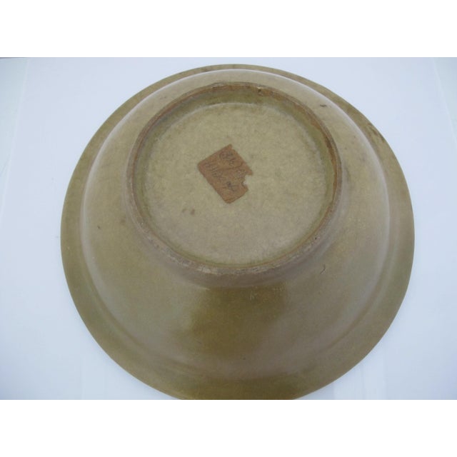 Celadon Antique Chinese Celadon Tang Dynasty Yue Ware Style Rimmed Bowl For Sale - Image 8 of 8