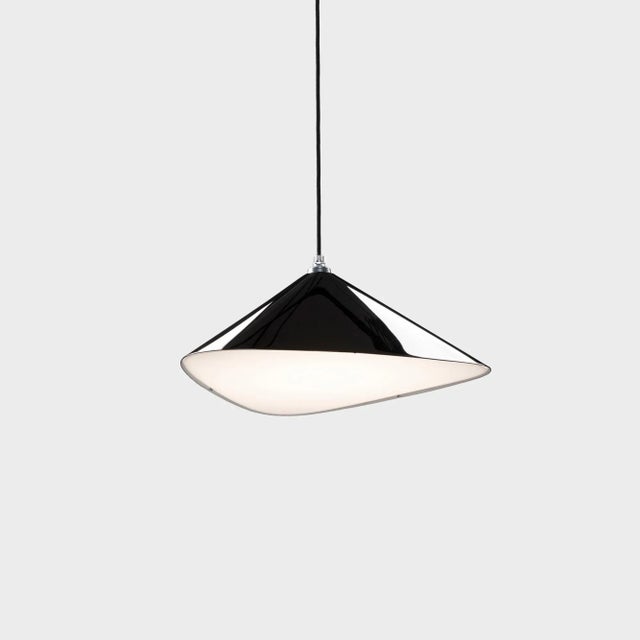 Mid-Century Modern Daniel Becker 'Emily Vertikal 10' Chandelier in Gloss Black for Moss Objects For Sale - Image 3 of 12