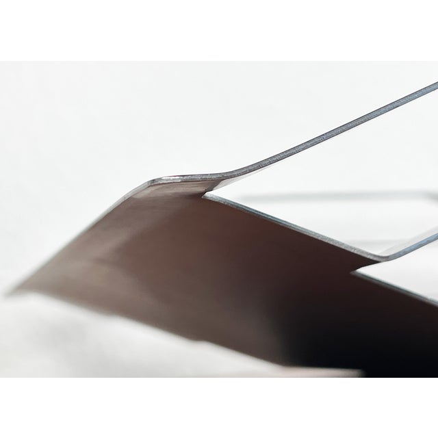 Silver Postmodern Minimalist Metal Fruit Bowl, 1980s For Sale - Image 8 of 18