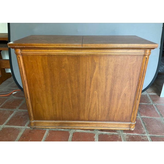 Mid 20th Century Wooden Flip-Top Extendable Buffet Table For Sale In Philadelphia - Image 6 of 12