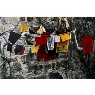 Mark Abrahamson, Vintage Photograph Cibachrome Tibetan Prayer Flags Colorful Vibrant Photo Print, 1986 For Sale