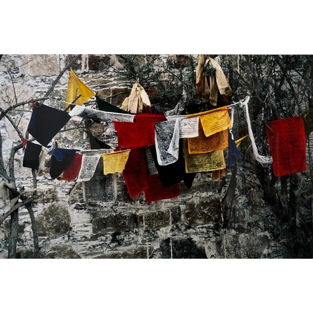 Mark Abrahamson, Vintage Photograph Cibachrome Tibetan Prayer Flags Colorful Vibrant Photo Print, 1986 For Sale