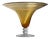 Vintage Italian Orange Bubble Murano Glass Footed Bowl with Ball Stem, 1980s For Sale
