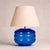 Hand-Blown Glass Table Lamp with Linen Shade in Rose by Svitanok For Sale - Image 6 of 6