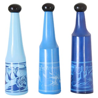 Vintage Liquor Bottles by Salvador Dali for Rosso Antico, Set of 3 For Sale