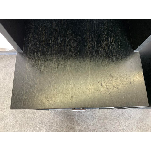 Mid Century Modern Cerused Ebonized Oak Nightstands, A Pair For Sale - Image 10 of 15