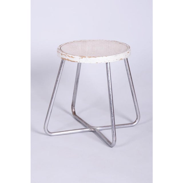 This stool (taboret) is a highly valued example of interwar industrial design in the Bauhaus style from the 1930s. It was...