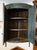 English Hanging Corner Cupboard, Original Blue/Green Paint, Circa 1820 For Sale - Image 4 of 8