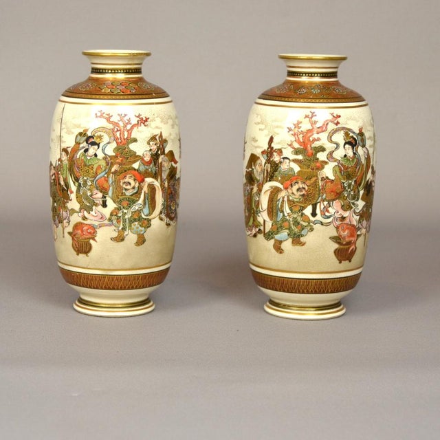 Antique Meji Vases, Japan, 19th Century, Set of 2 For Sale - Image 4 of 13