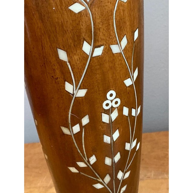 Vintage Mother of Pearl Inlay Vase For Sale - Image 11 of 12