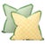 Traditional Pair of 20x20 Yellow/Green Trellis Pattern Pillows For Sale - Image 3 of 3