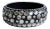 1990s Wide Crystal Studded Black Bangle For Sale