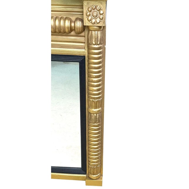 Gold Small 19th Century Gilt Overmantle Mirror, 1850 For Sale - Image 8 of 11