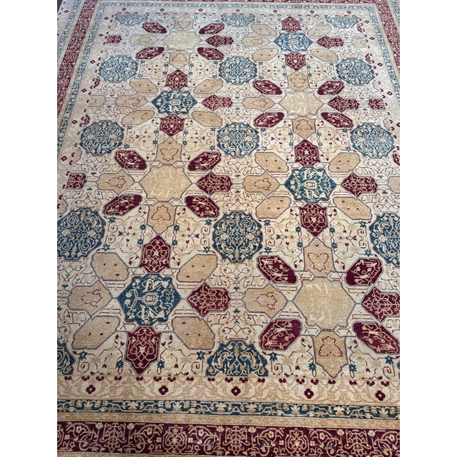 Sand Vintage Lahore Wool Rug For Sale - Image 8 of 8