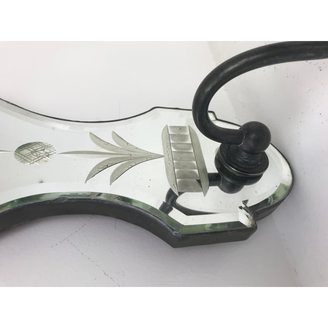 Edward F. Caldwell & Co. Pair Old English Style Mirrored Glass and Bronze Single Arm Sconces For Sale - Image 4 of 9