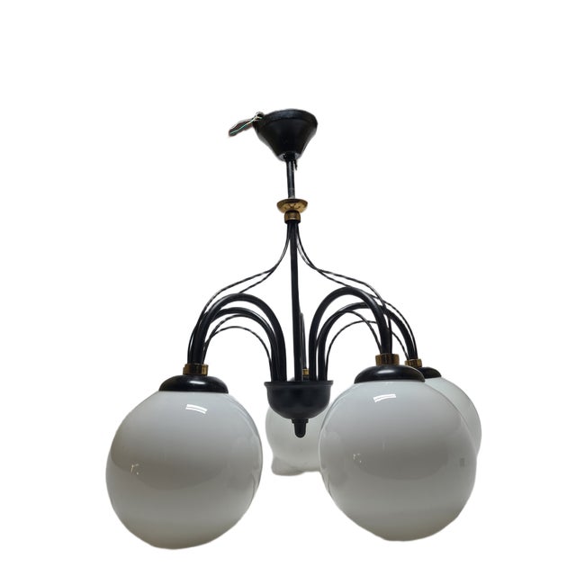 Vintage Art Nouveau Chandelier, Poland, 1970s For Sale - Image 3 of 15