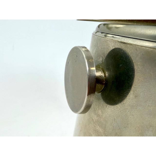 Metal Vintage Ice Bucket with Tongs by Hans Tunwald for Freddotherm, Switzerland, 1960s For Sale - Image 7 of 12