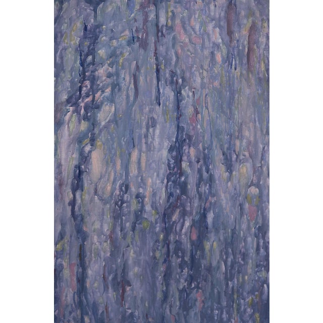 Molly Frances "Dark Forest," Minimalist Abstract Painting With Frame For Sale - Image 4 of 4