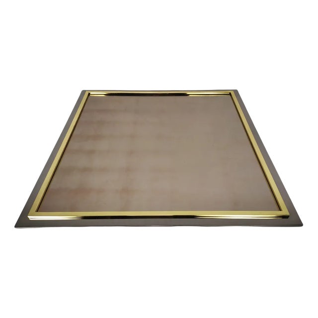 Vintage Brass Mirror, 1970s For Sale