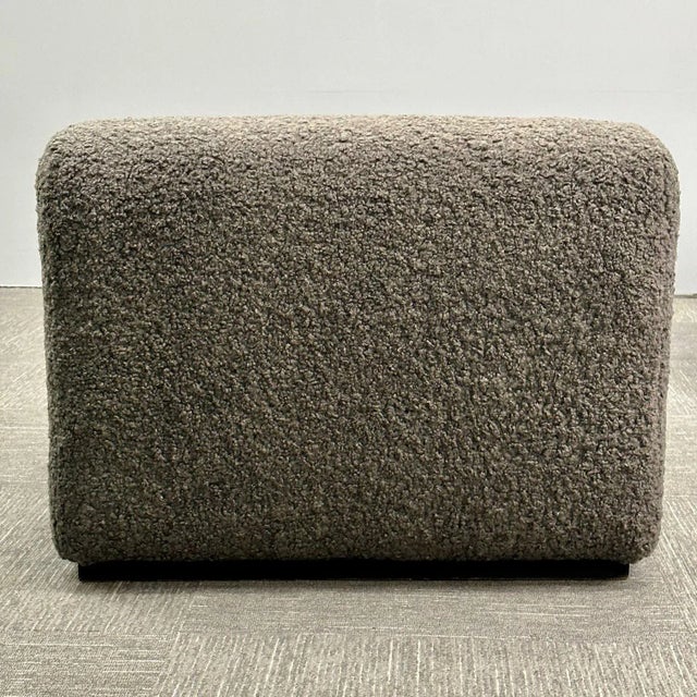 Stendig, Low Slipper Chairs, Gray Boucle, Painted Wood, Switzerland, 1960s For Sale - Image 9 of 13
