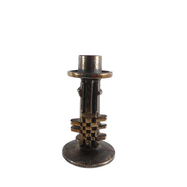 Brutalist Stainless Steel Candleholder by Olav Joff for Polaris/Figgjo, 1970s For Sale - Image 6 of 6