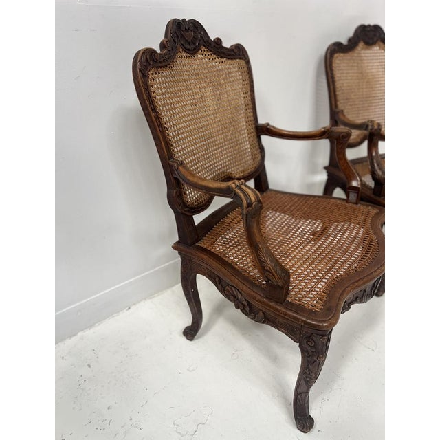 Regency Style Armchairs in Natural Wood, 1800s, Set of 2 For Sale - Image 15 of 18