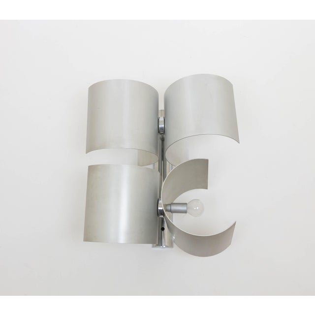 Aluminium Wall Lamp by Nucleo Sormani, 1970s For Sale - Image 4 of 8