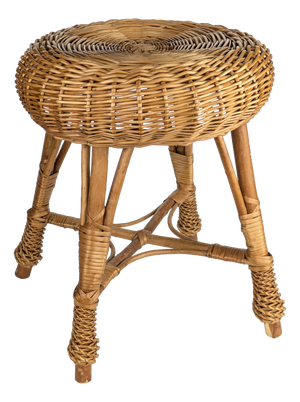 Vintage Wicker Stool, 1960s