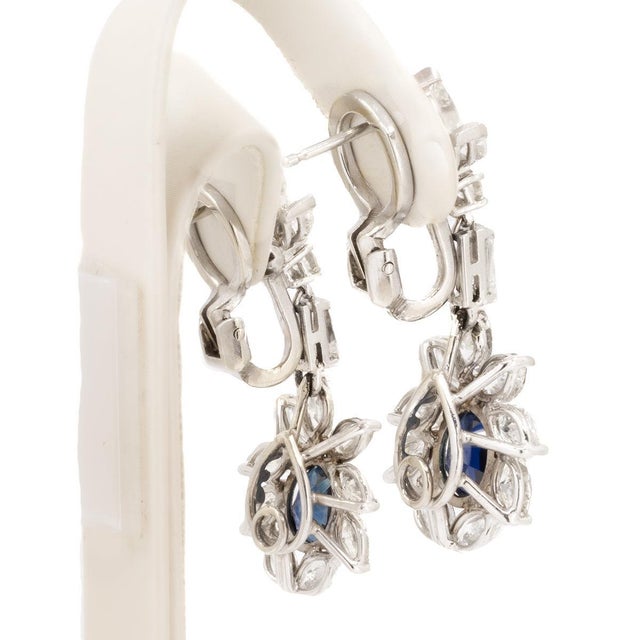 No Heat Sapphire Earrings, A Pair For Sale - Image 4 of 4
