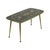 Mid-Century Modern Vintage Rockabilly Glass Coffee Table with Conical Gold Legs, 1950s For Sale - Image 3 of 15