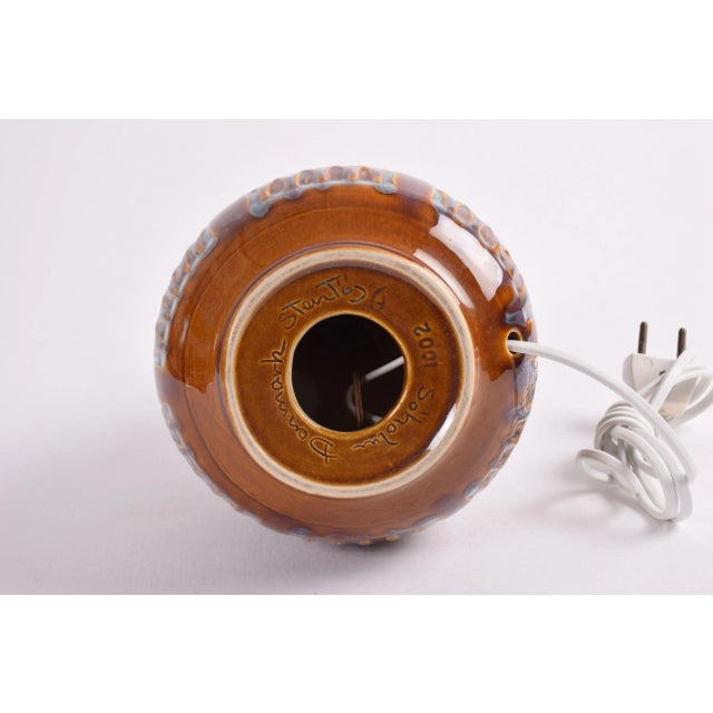 Tall Danish Modern Ceramic Table Lamp by Einar Johansen for Søholm, 1960s For Sale - Image 9 of 12