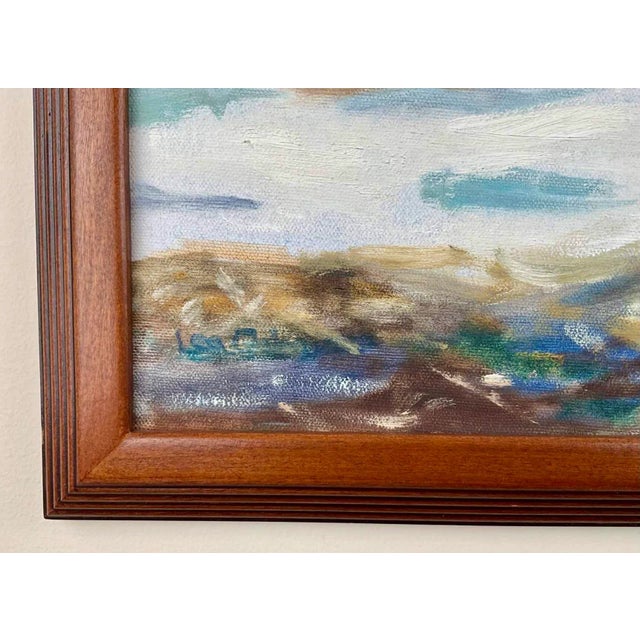 American Realist Original Oil Painting on Canvas “Sheep and Lamb” Signed Lea Allen Gebauer For Sale - Image 3 of 12