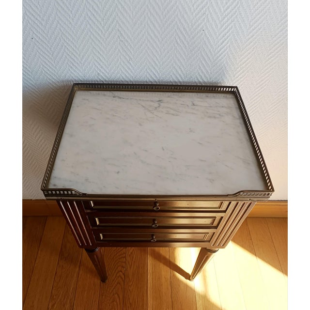 Louis XVI Style Bedside Chest of Drawers, 1890s For Sale - Image 6 of 10