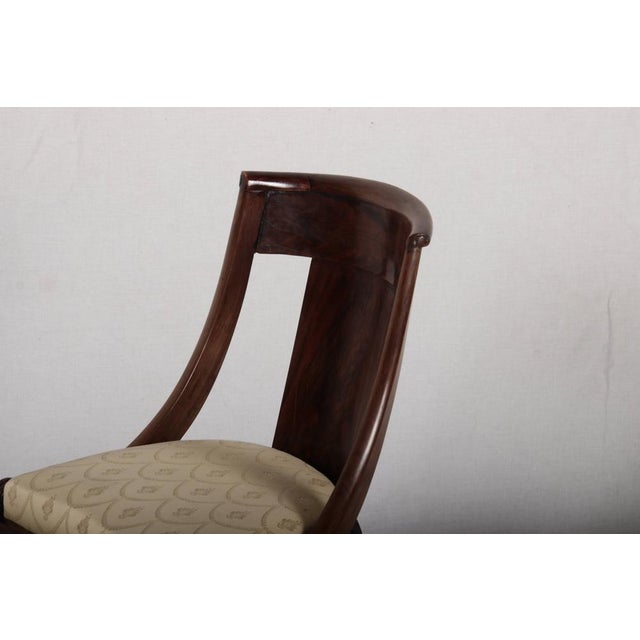 Antique Gondola Chairs in Mahogany, 1830, Set of 4 For Sale - Image 18 of 18