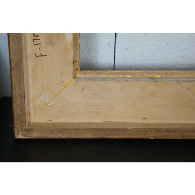 Wood Vintage Carved Gold Gilt Wood Acanthus Foliate Picture Mirror Frame For Sale - Image 7 of 10