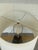Triple Gourd Lamp on Acrylic Base. Gourd ceramic muted blue body on square acrylic base. White empire shade. Showroom...