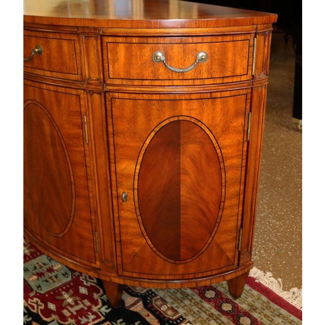 Ethan Allen Townhouse Collection Inlaid Demilune Server Sideboard